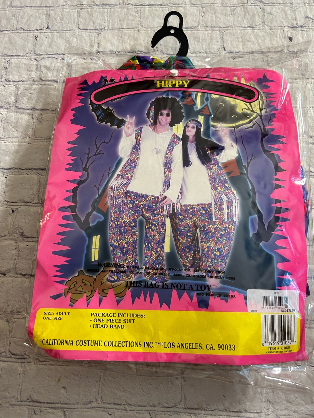 HIPPY CALIFORNIA COSTUME COLLECTIONS INC. ONE PIECE SUIT ADULT ONE SIZE